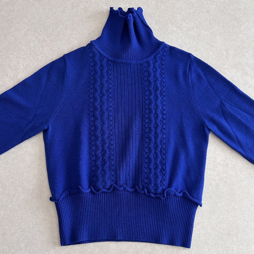 3.1 Phillip Lim Puffy Cable Turtleneck Sweater ASO Cheryl Blossom - Picture 9 of 16